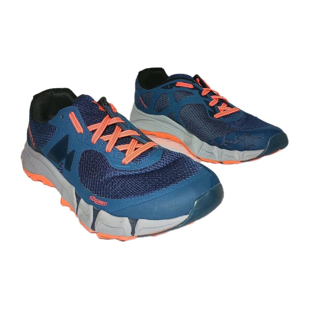 Merrill Agility Charge Flex Womens 9.5 Blue Trail Running Shoes Hiking 2056009